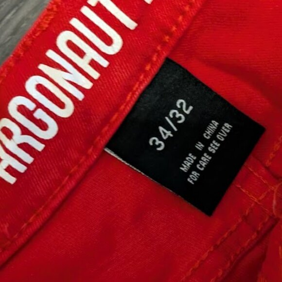 J23 ARGONAUT NATION Red Designer Jeans - Picture 3 of 5